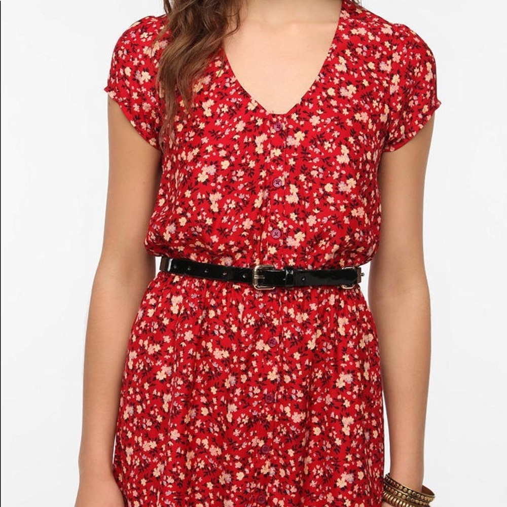 Kimchi Blue Floral Shirt Dress - Vampire Diaries Elena Dress